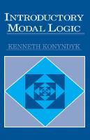 Introductory Modal Logic
 9780268011598, 9780268024079