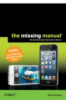 IPhone: The Missing Manual [6th revised edition]
 9781449316488, 1449316484