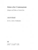 Islam after communism: religion and politics in Central Asia
 9780520957862, 9780520282155, 9780520249271