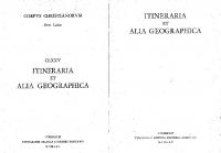 Itineraria et alia geographica
 ISBN: 978-2-503-01751-8