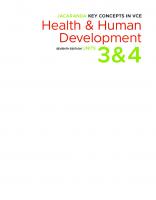 Jacaranda Key Concepts in VCE Health and Human Development: VCE Units 3 & 4 [7 ed.]
 9780730393818, 073039381X