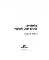 JavaScript Weekend Crash Course
 0764548042, 9780764548048