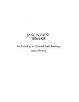 Jazz in print (1856-1929): an anthology of selected early readings in jazz history
 9781576470244