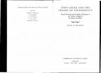 John Locke and the Theory of Sovereignty
 052121758X
