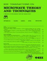 [Journal] IEEE Transactions on Microwave Theory and Techniques. Vol. 64. No 9