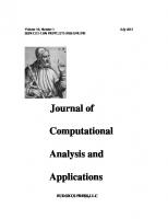 JOURNAL OF COMPUTATIONAL ANALYSIS AND APPLICATIONS VOLUME 19, 2015
 0651098283
