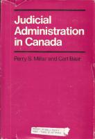 Judicial Administration in Canada
 9780773593398