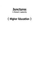 Junctures in Women's Leadership: Higher Education
 9780813586243