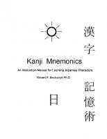 Kanji Mnemonics: An Instruction Manual for Learning Japanese Characters