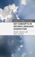 Key Concepts in Second Language Acquisition
 0230230180, 9780230230187