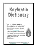 Keylontic Science Dictionary 1