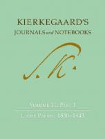 Kierkegaard's Journals and Notebooks, Volume 11, Part 2: Loose Papers, 1843-1855
 9780691204826