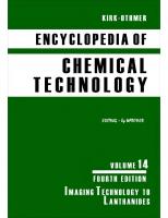 Kirk-Othmer Encyclopedia of Chemical Technology, Volume 14 [4 ed.]
 0471485098, 9780471485094