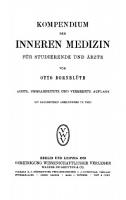 Kompendium der Inneren Medizin [8. Aufl., Reprint 2021]
 9783112600061, 9783112600054