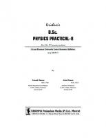Krishna's B.Sc. Physics Practical-II | Code 1406 | 2nd Edition