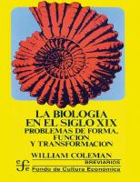 La biología en el siglo XIX. Problemas de forma, función y transformación
 052129293X, 9786071644244