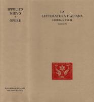 La letteratura italiana. Storia e testi. Opere [Vol. 57.1]