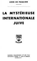 La Mysterieuse Internationale Juive