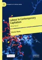 Labour in Contemporary Capitalism: What Next?
 113752040X,  9781137520401