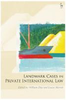 Landmark Cases in Private International Law
 9781509952649,  9781509952670,  9781509952663