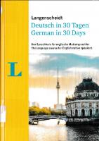 Langenscheidt Deutsch in 30 Tagen Langenscheidt (Langenscheidt Language Courses) (English and German Edition)
 3125630371, 9783468280498