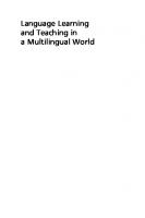 Language Learning and Teaching in a Multilingual World
 9781788922982