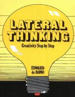 Lateral Thinking: Creativity Step by Step
 0060903252, 9780060903251