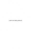 Law in Diplomacy
 9781400878031