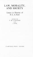 Law, Morality and Society. Essays in honour of H.L.A. Hart