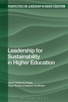 Leadership for Sustainability in Higher Education
 9781350006126, 9781350006133, 9781350006119