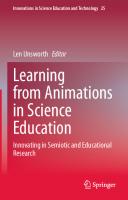 Learning from Animations in Science Education: Innovating in Semiotic and Educational Research [1st ed.]
 9783030560461, 9783030560478