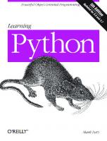 Learning Python, 5th Edition [5th edition]
 9781449355739, 1071081101, 1449355730