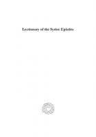Lectionary of the Syriac Epistles: According to the Ancient Rite of the Syrian Orthodox Church of Antioch
 9781463230593