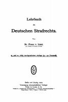 Lehrbuch des Deutschen Strafrechts [Reprint 2021 ed.]
 9783112408889, 9783112408872