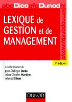 Lexique de gestion et de management [9 ed.]
 9782100744992