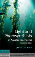 Light and Photosynthesis in Aquatic Ecosystems [3 ed.]
 0521151759, 9780521151757