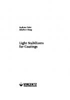 Light Stabilizers for Coatings
 9783748600329