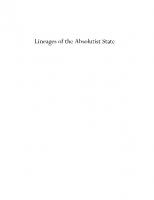 Lineages of the absolutist state
 9781781680100, 9781781680117, 9781781680544