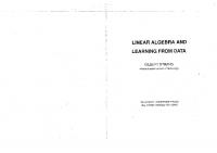 Linear Algebra And Learning from Data [1, 1 ed.]
 0692196382, 9780692196380