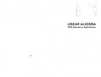 Linear Algebra with Geometric Applications