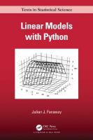 Linear Models with Python
 9781138483958
