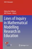 Lines of Inquiry in Mathematical Modelling Research in Education [1st ed.]
 978-3-030-14930-7;978-3-030-14931-4