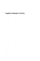 Linguistic Landscape in the City
 9781847692993