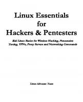 Linux Essentials for Hackers & Pentesters: Kali Linux Basics for Wireless Hacking, Penetration Testing, VPNs, Proxy Servers and Networking Commands
 9788196228514, 8196228511