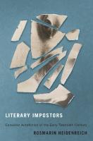 Literary Impostors: Canadian Autofiction of the Early Twentieth Century
 9780773555280