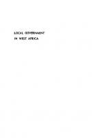 Local Government in West Africa
 9780231885782