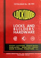 Lockwood Locks and Builders Hardware Catalogue No. 12B [12B]