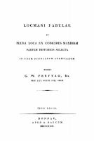 Locmani fabulae et e plura loca ex codicibus maximam partem historicis selecta [Reprint 2021 ed.]
 9783112443767, 9783112443750