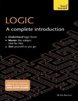 Logic: A Complete Introduction: Teach Yourself (Complete Introductions)
 9781473608436, 9781473608443