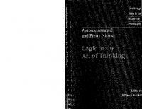 Logic or the Art of Thinking [5 ed.]
 0521483948, 9780521483940